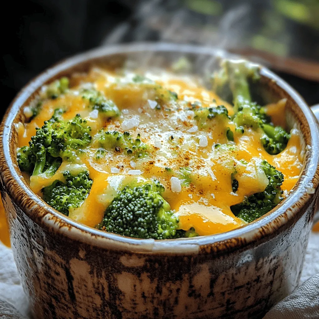 Here are the ingredients you need for the Cheesy Broccoli Mug Bake: