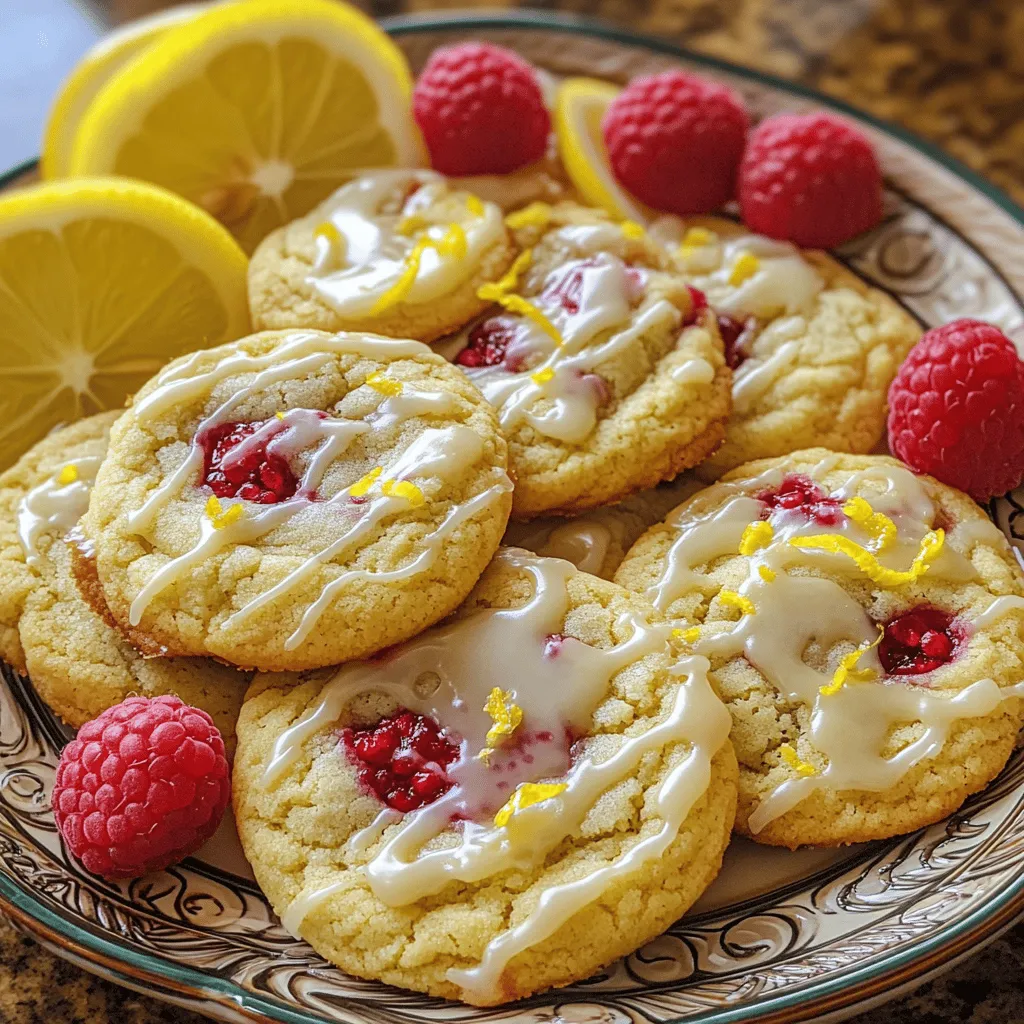 To make lemon raspberry cookies, you need simple and fresh ingredients. The essential lemon raspberry cookie ingredients include:
