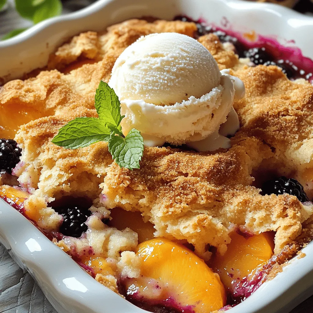Delicious Peach Blackberry Cobbler Easy and Flavorful Recipe