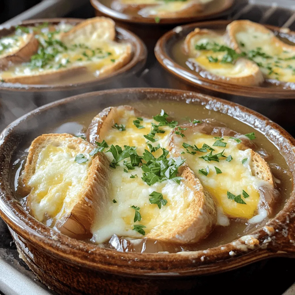 Baked French Onion Soup Savory Comfort Culinary Treat