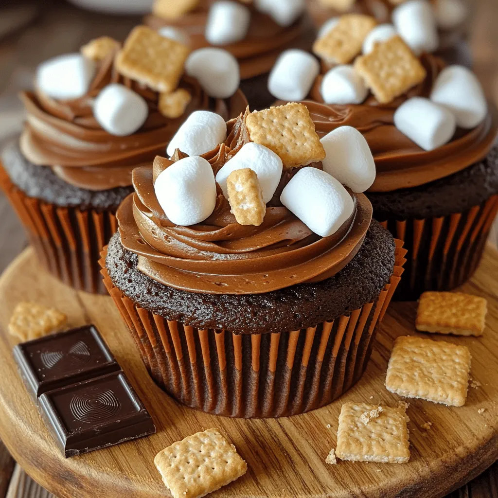 - 1 cup graham cracker crumbs - 1/2 cup unsweetened cocoa powder - 1 cup all-purpose flour - 1 teaspoon baking powder - 1/2 teaspoon baking soda - 1/4 teaspoon salt - 1/2 cup unsalted butter, softened - 1 cup granulated sugar - 2 large eggs - 1 teaspoon vanilla extract - 1 cup buttermilk - 1 cup mini marshmallows - 1/2 cup chocolate chips - 1/4 cup crushed graham crackers (for topping) - 1/2 cup chocolate frosting (store-bought or homemade)