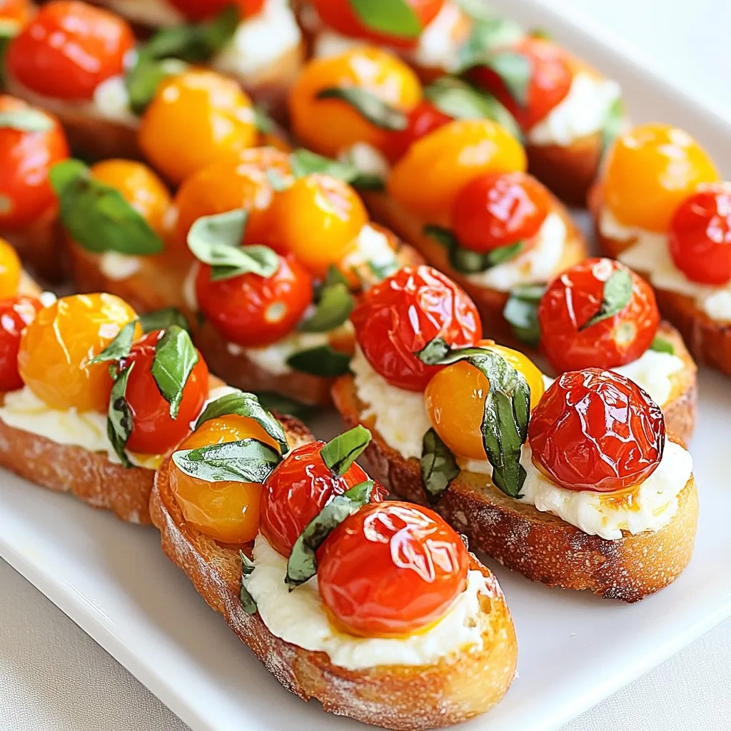 Roasted Tomato Basil Bruschetta Savory Delight