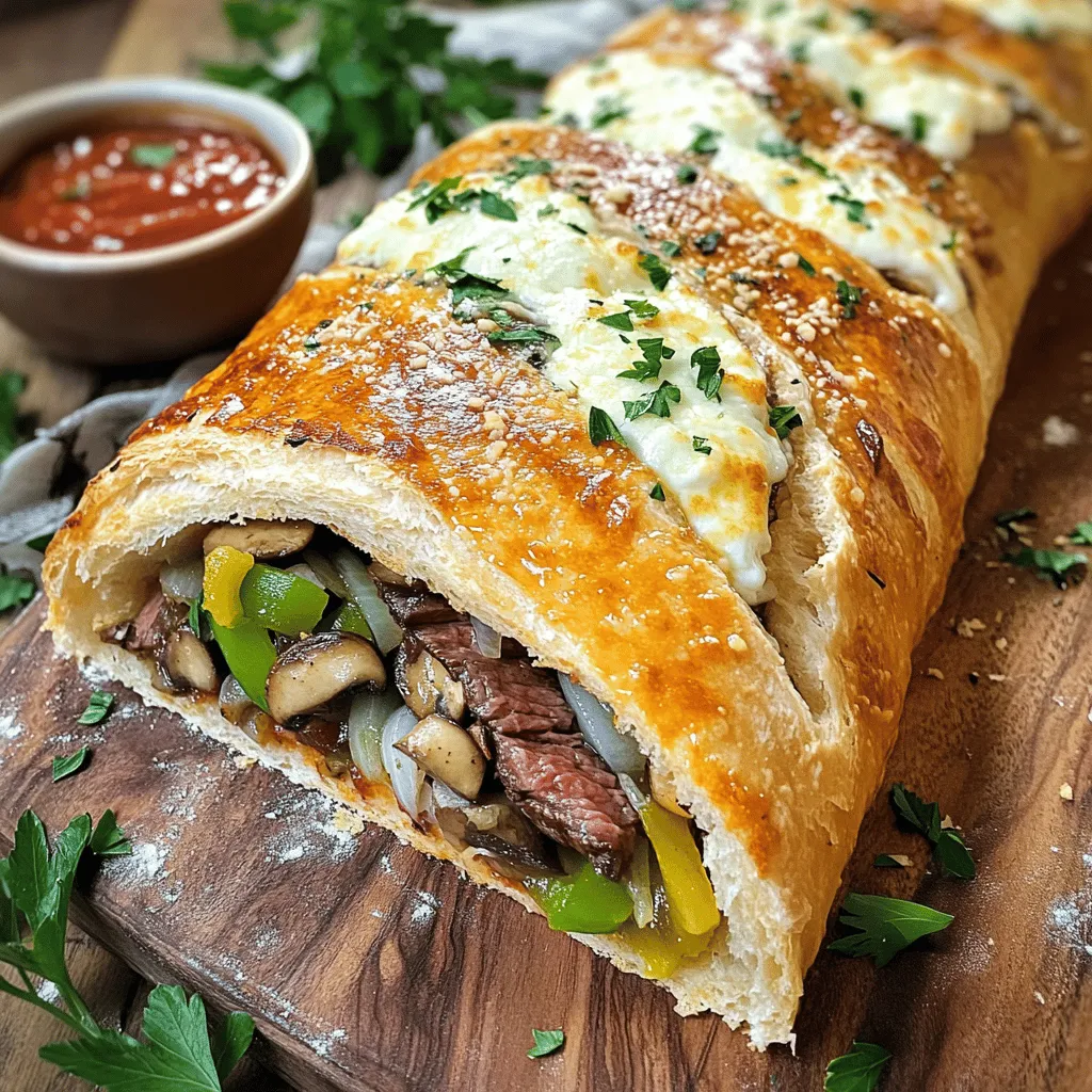 For a great mozzarella cheesesteak recipe, you need a few key ingredients. First, you will need one pound of pizza dough. You can buy it or make it at home. Next, gather olive oil, a small onion, and a small green bell pepper. Slice the onion and pepper thinly.