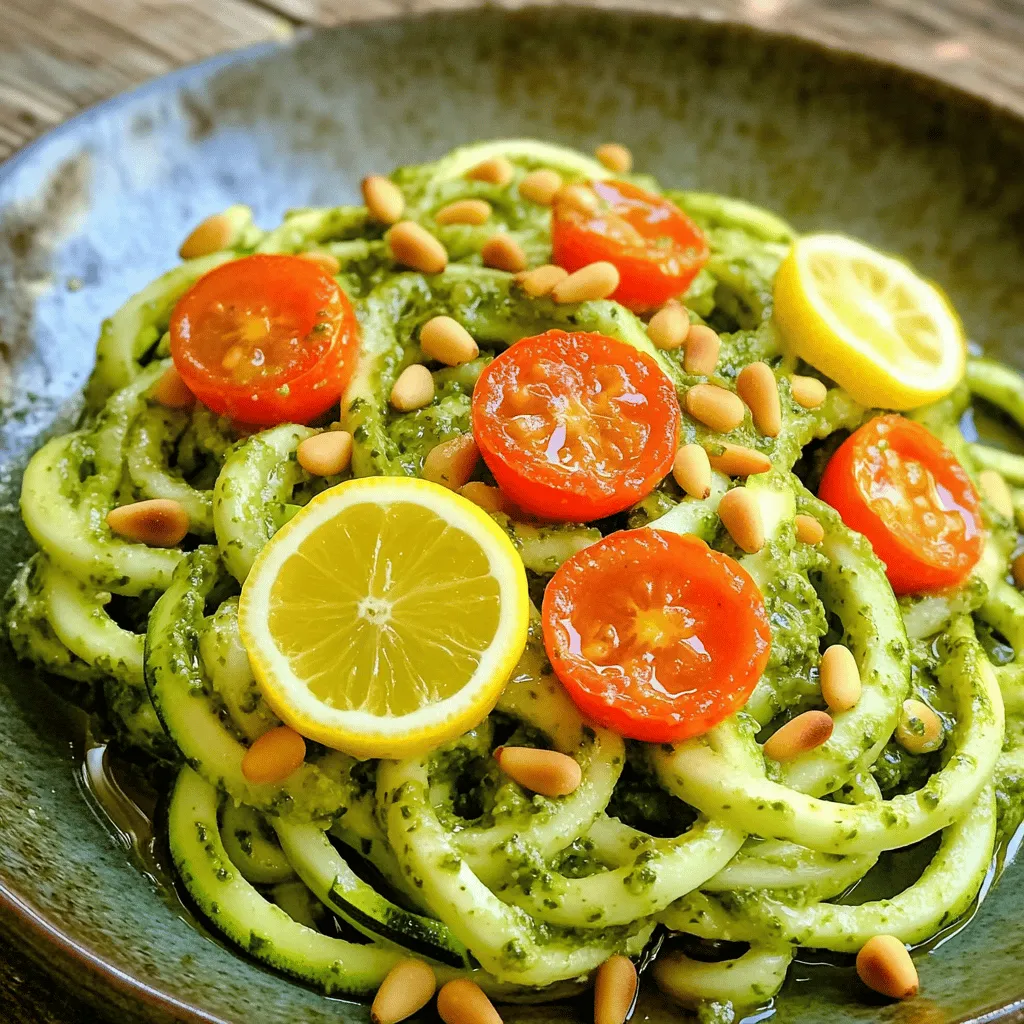 Zucchini Noodles with Pesto Flavorful Healthy Meal