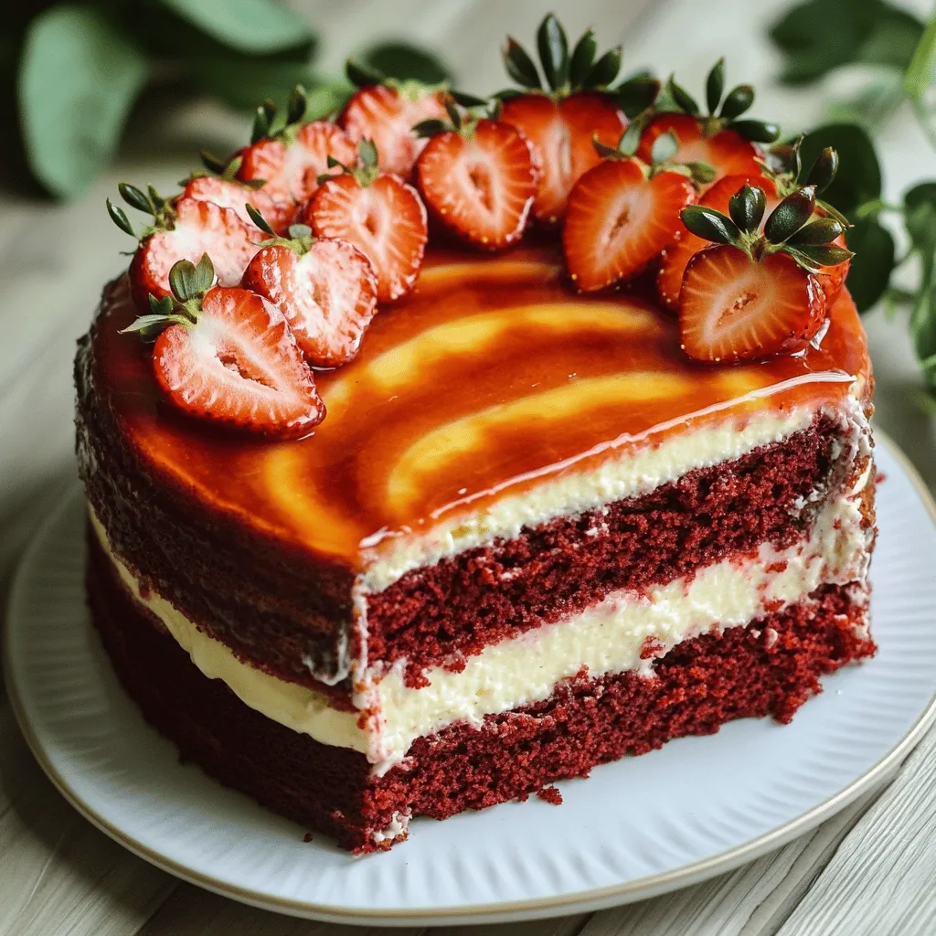 Red Velvet Strawberry Cheesecake Delight Recipe