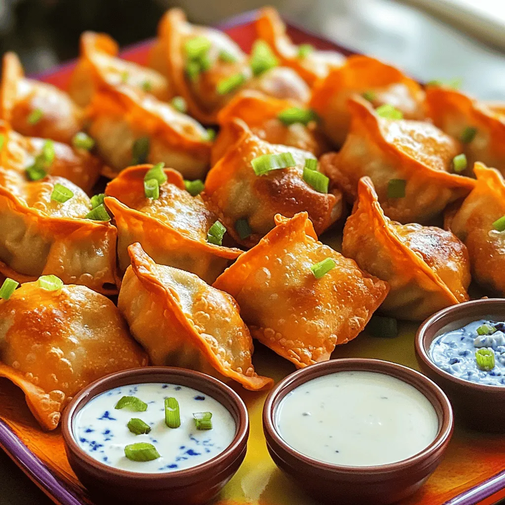 Buffalo Chicken Wontons Tasty and Easy Appetizer