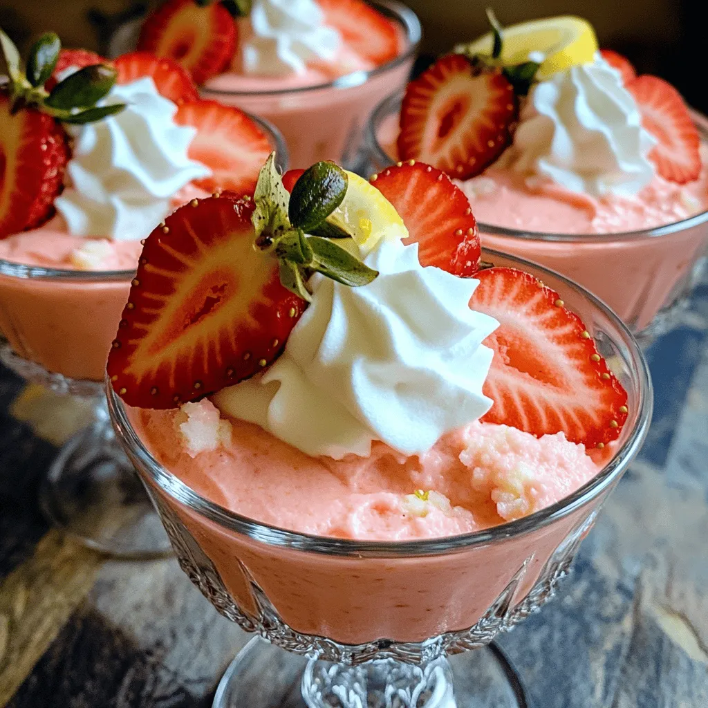 To make a tasty strawberry mousse, you need some key ingredients. Here they are: - 2 cups fresh strawberries, hulled and sliced - 1/4 cup granulated sugar, divided - 1 teaspoon vanilla extract - 1 cup heavy whipping cream - 1/4 teaspoon salt - 1 tablespoon gelatin powder - 2 tablespoons cold water - Zest of 1 lemon (optional, for brightness)