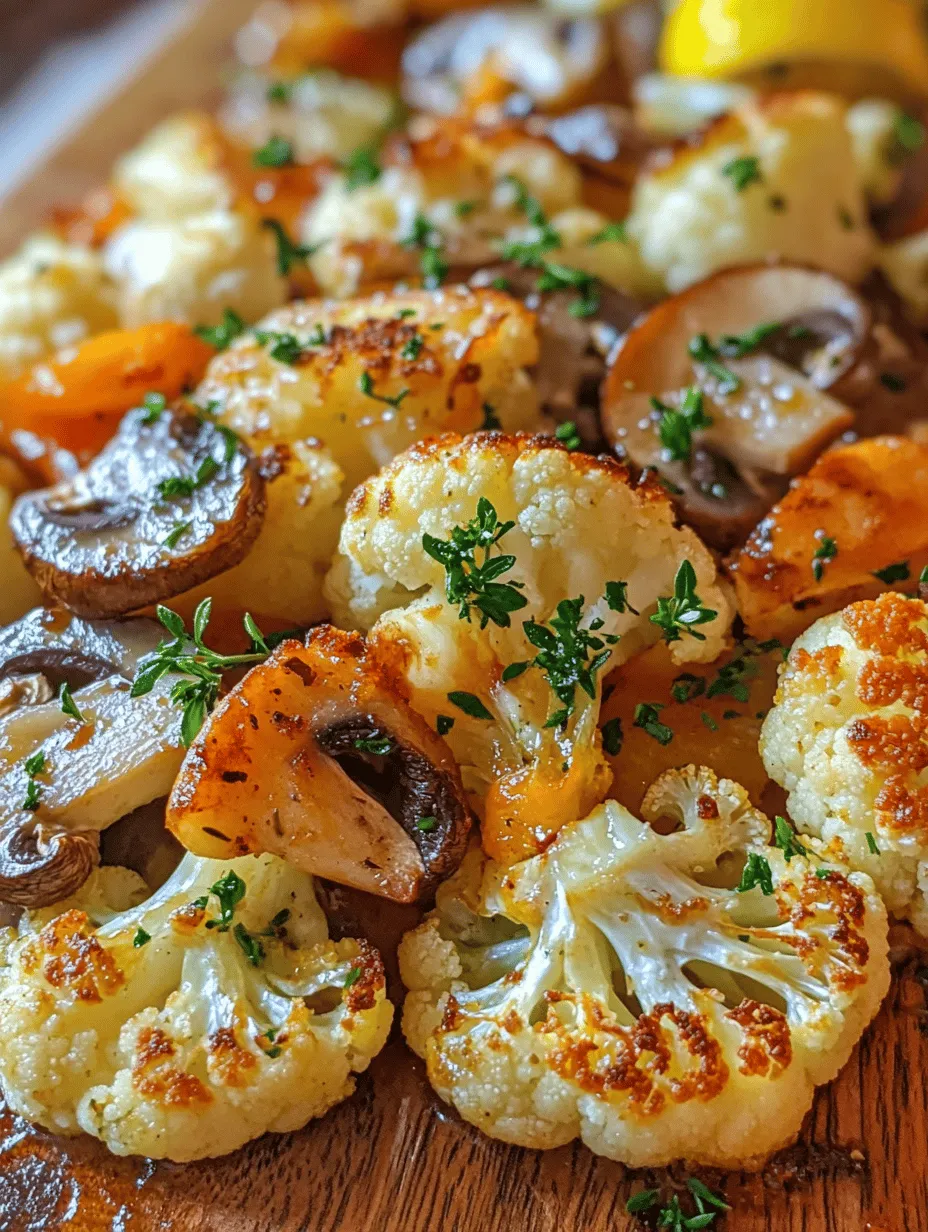 Garlicky Roasted Cauliflower &#038; Mushrooms: A Flavorful Side Dish