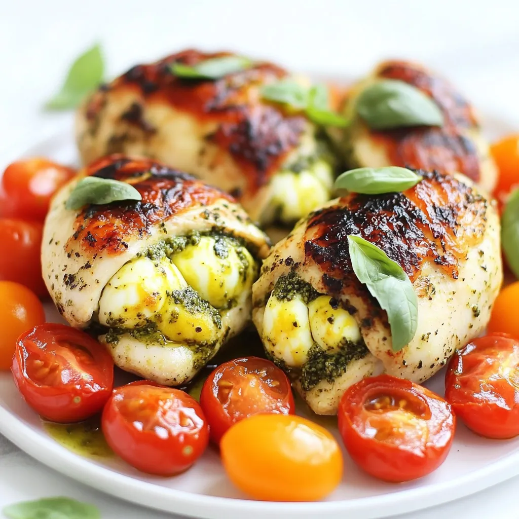 Pesto Mozzarella Stuffed Chicken Juicy and Flavorful Dish