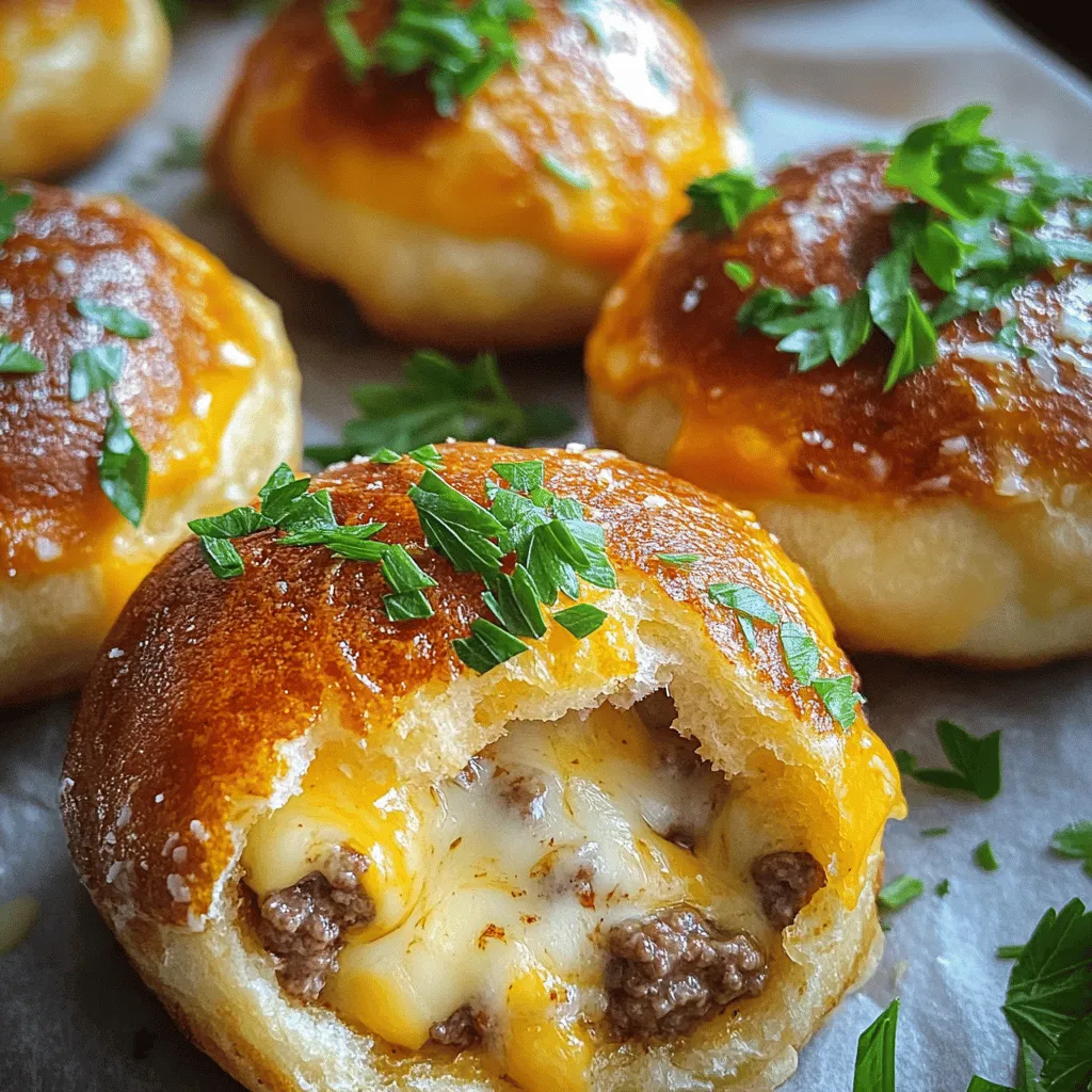 Easy Garlic Parmesan Cheeseburger Bombs Recipe in 30 Minutes