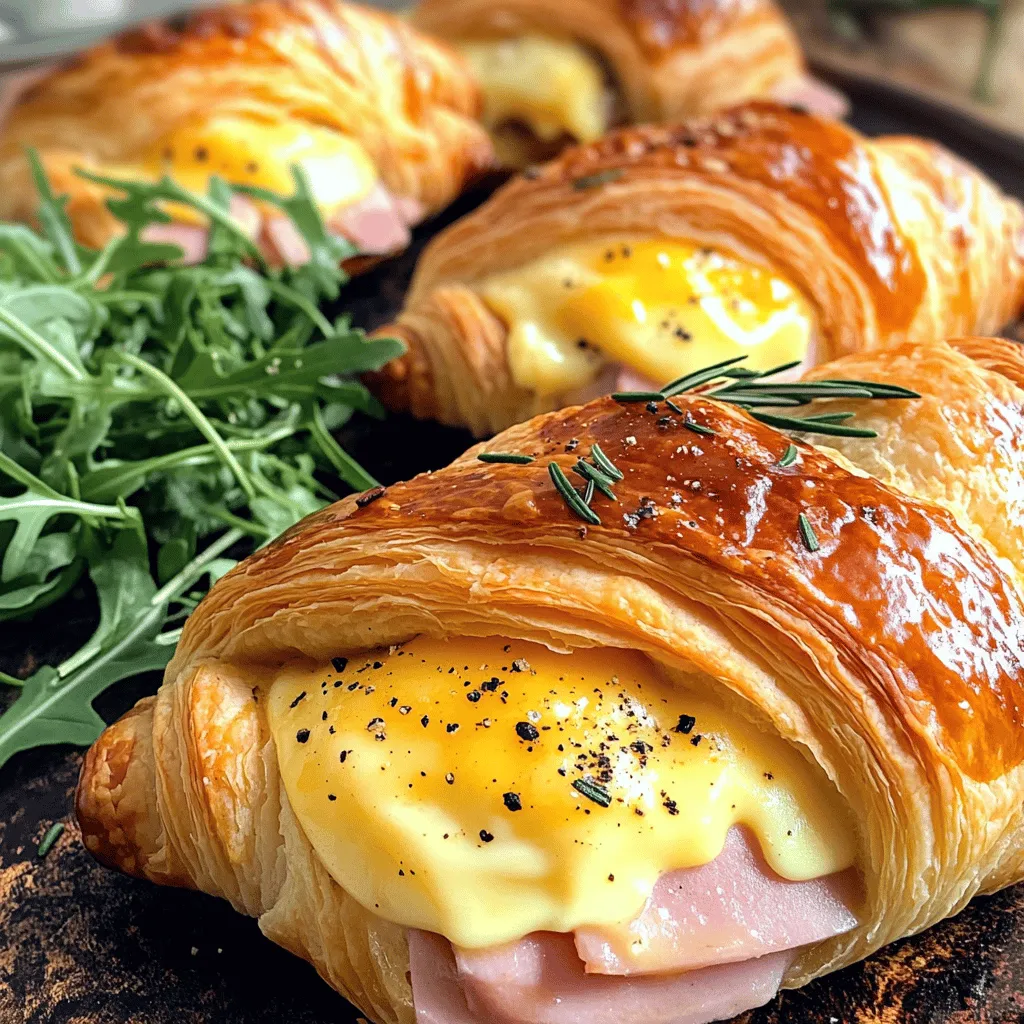 Baked Ham and Cheese Croissants Tasty Simple Treat