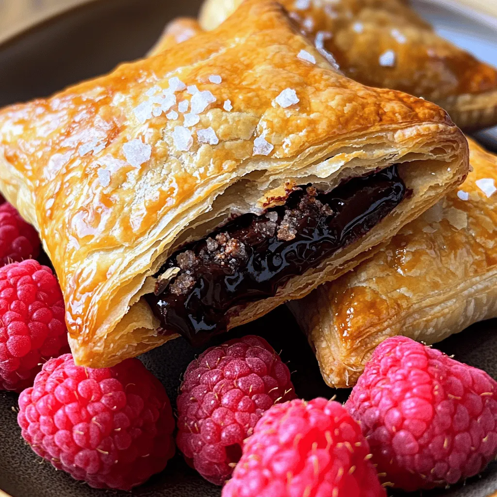 - Puff pastry - Dark chocolate - Heavy cream