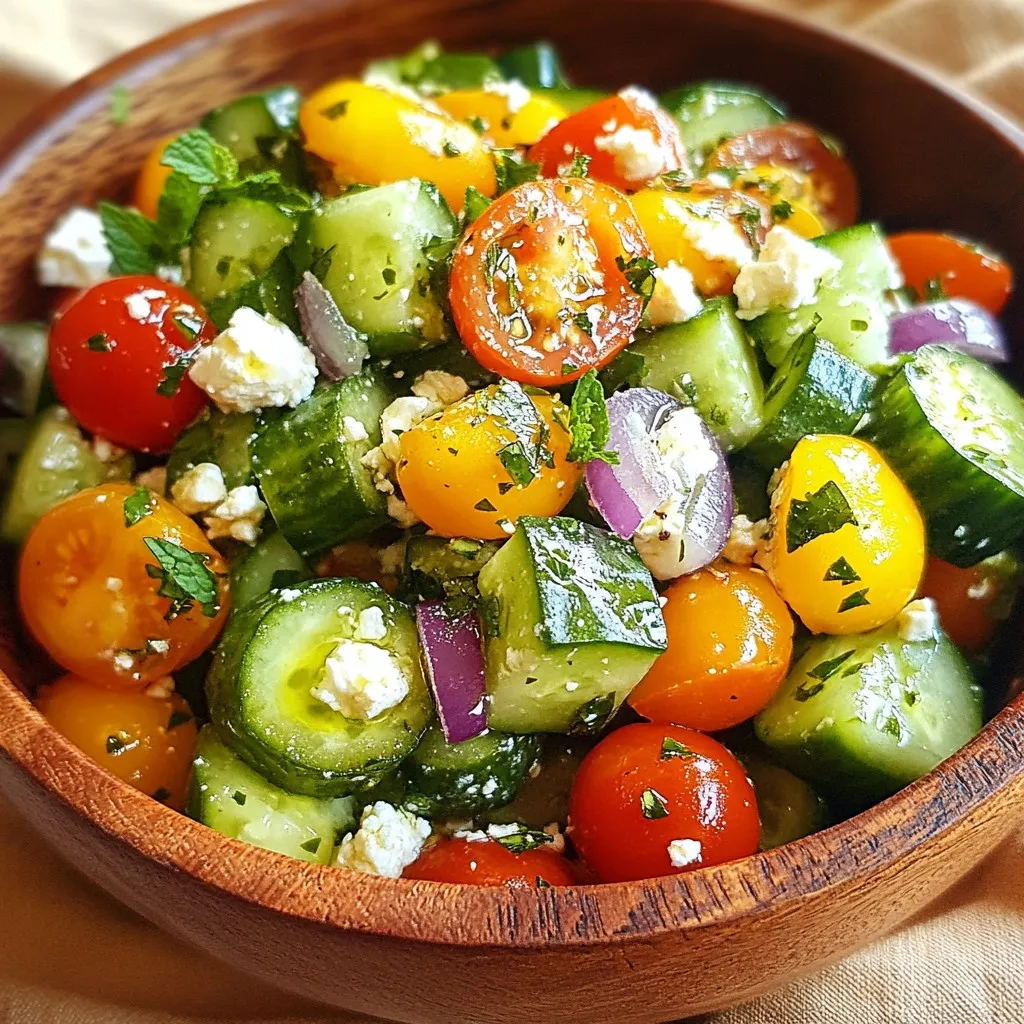 Refreshing Cucumber Mint Feta Salad Delight Recipe