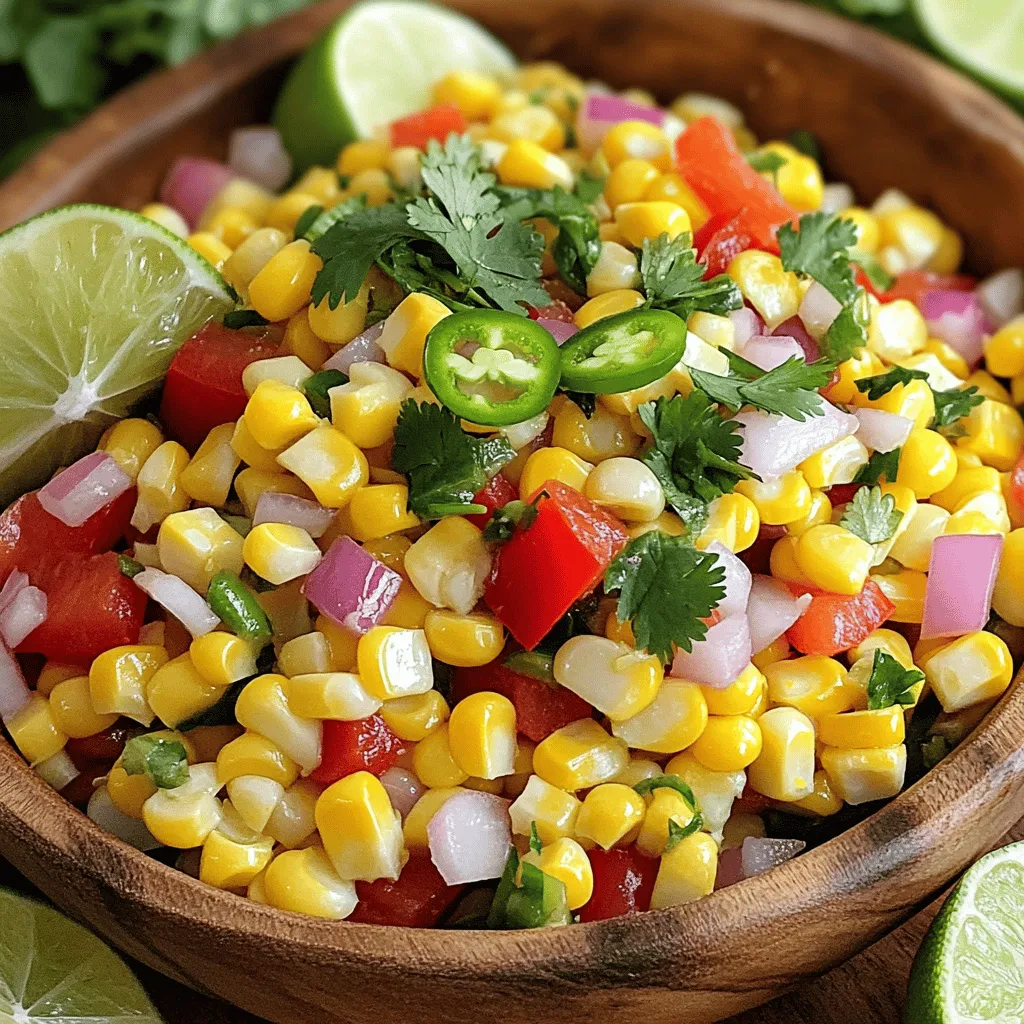 Spicy Cilantro Lime Corn Salad Fresh and Flavorful Dish