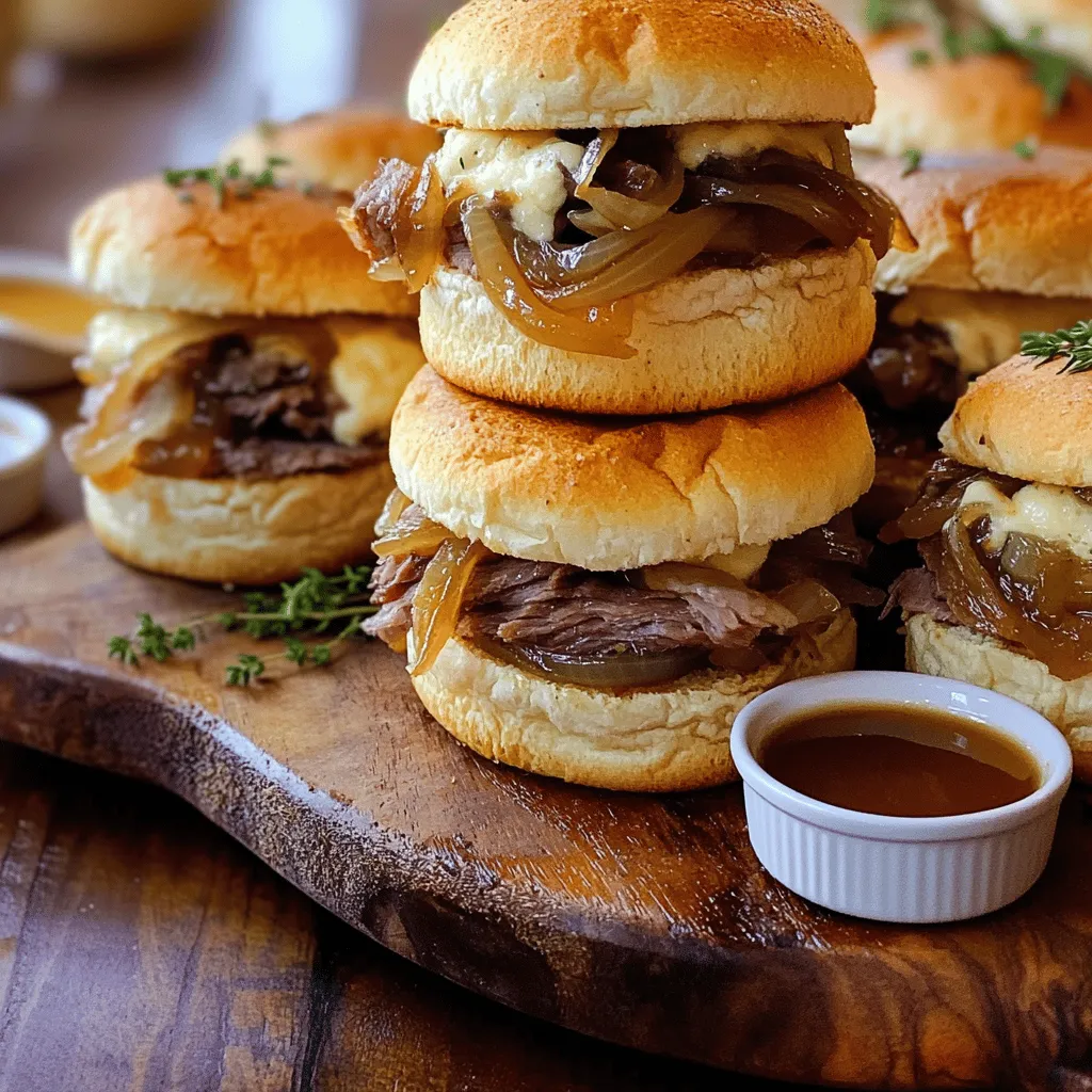 To make French dip sliders, you need: