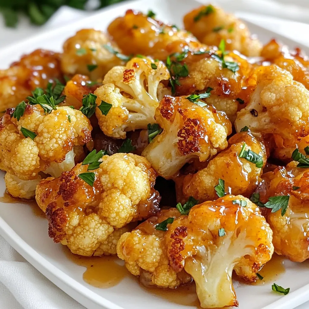 Honey Garlic Roasted Cauliflower Flavorful and Simple