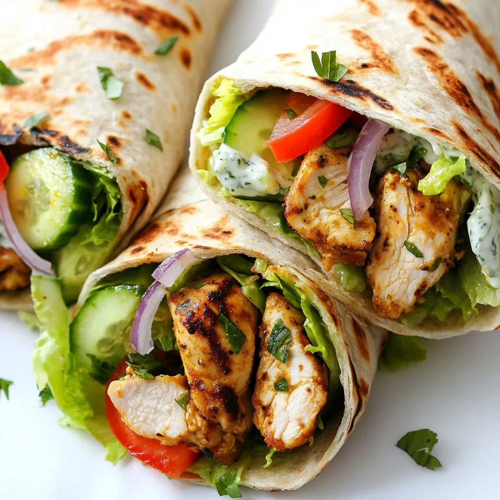 Greek Chicken Gyro Wraps Tasty and Simple Recipe