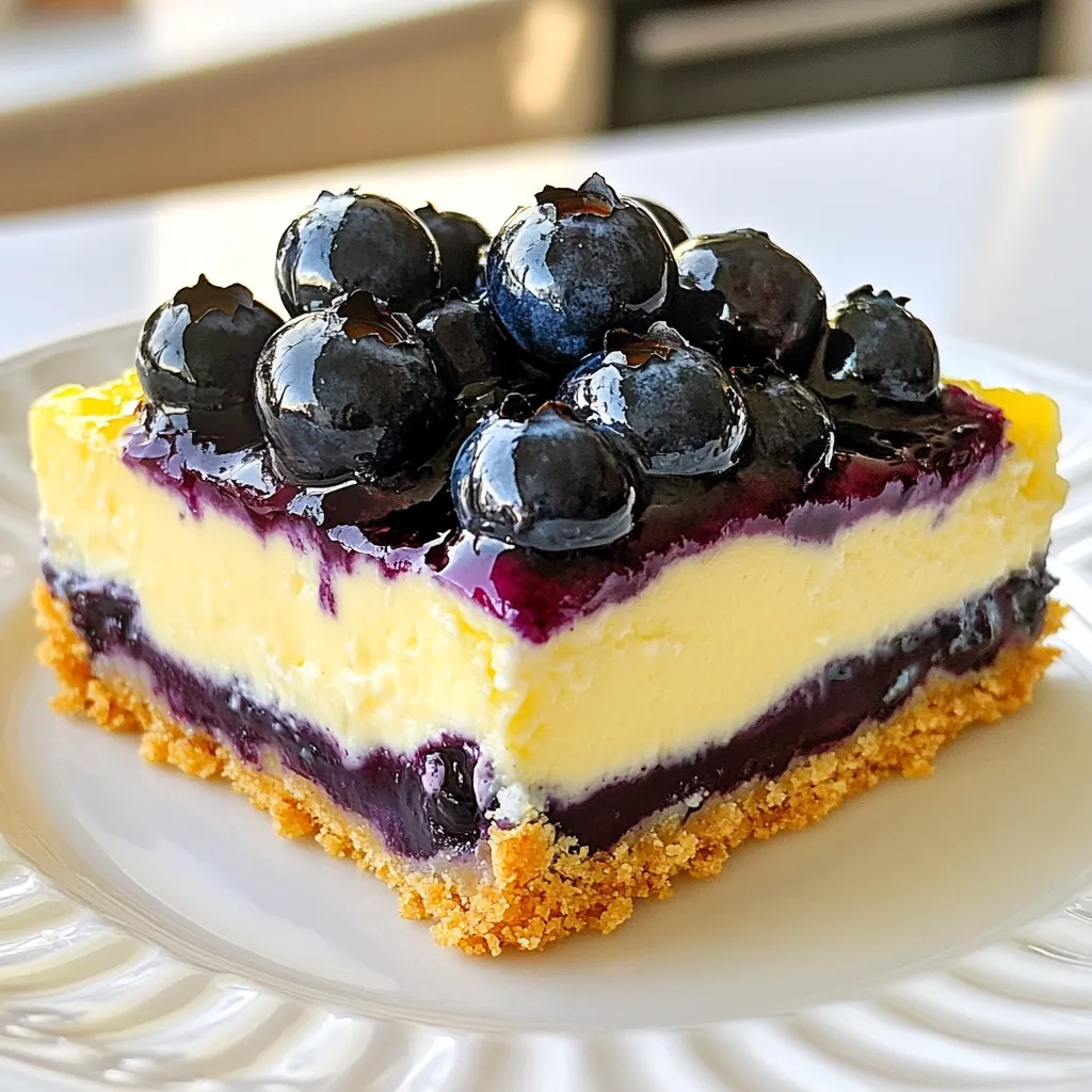 Blueberry Lemon Cheesecake Bars Fresh and Flavorful Treat