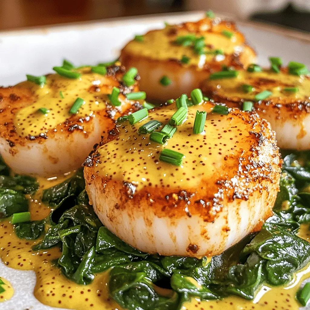 To make Cajun seared scallops, you need: - 1 pound sea scallops, cleaned and patted dry - 2 tablespoons Cajun seasoning - 2 tablespoons olive oil - Salt and pepper to taste