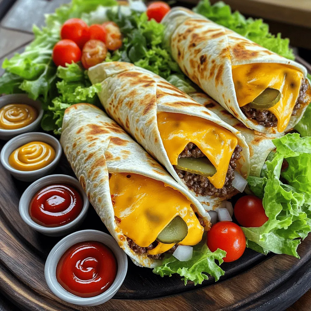 Best Recipe For Grilled Cheeseburger Wraps Delight