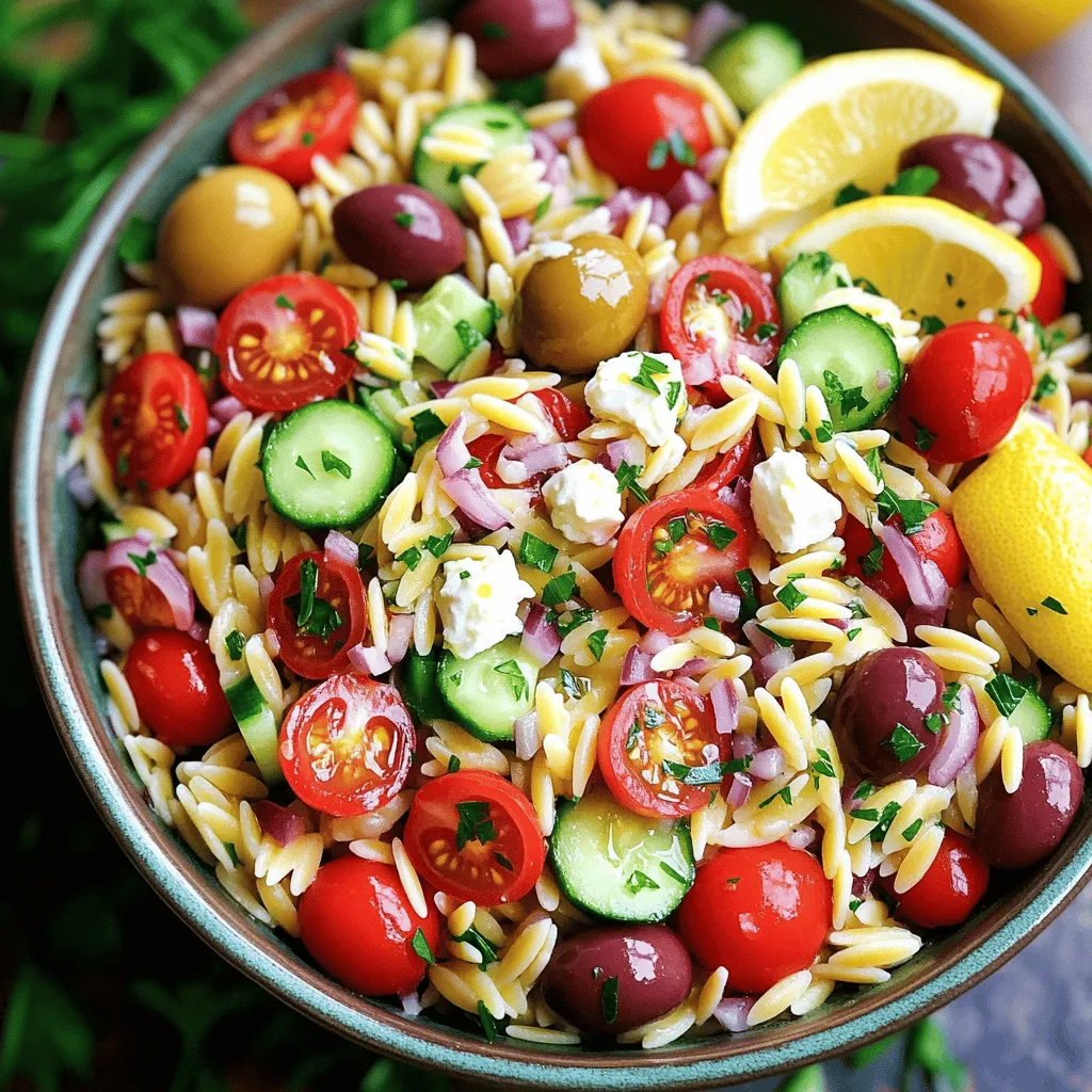 Greek Orzo Pasta Salad Fresh and Flavorful Recipe