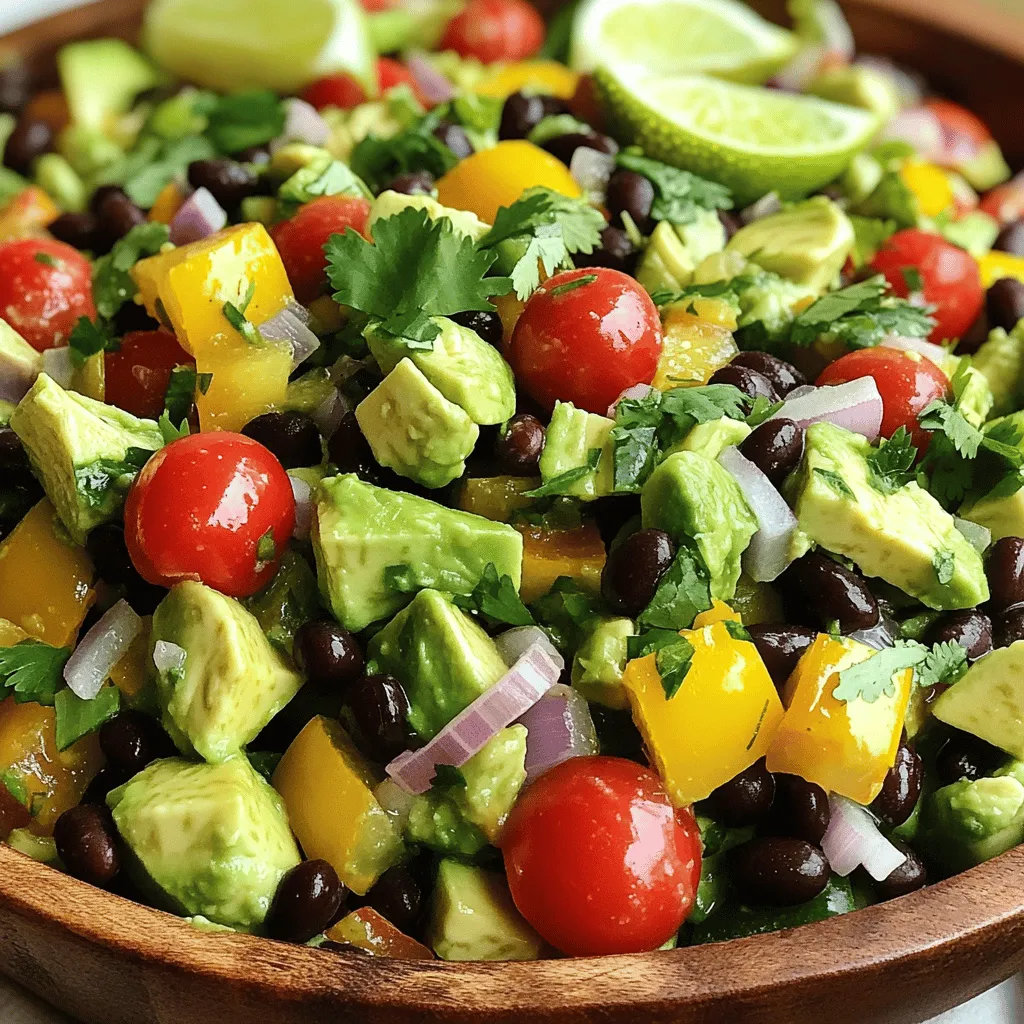 Avocado Black Bean Salad Simple and Tasty Recipe