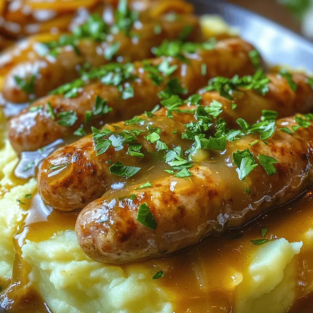 To make Easy Americanized Bangers and Mash, gather these ingredients: