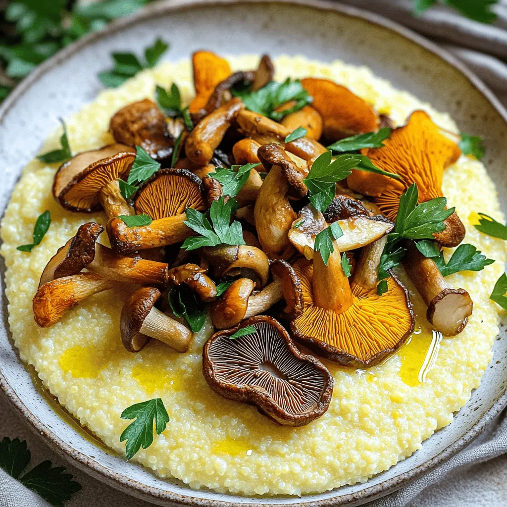 Vegan Polenta with Roasted Mushrooms Flavor Boost