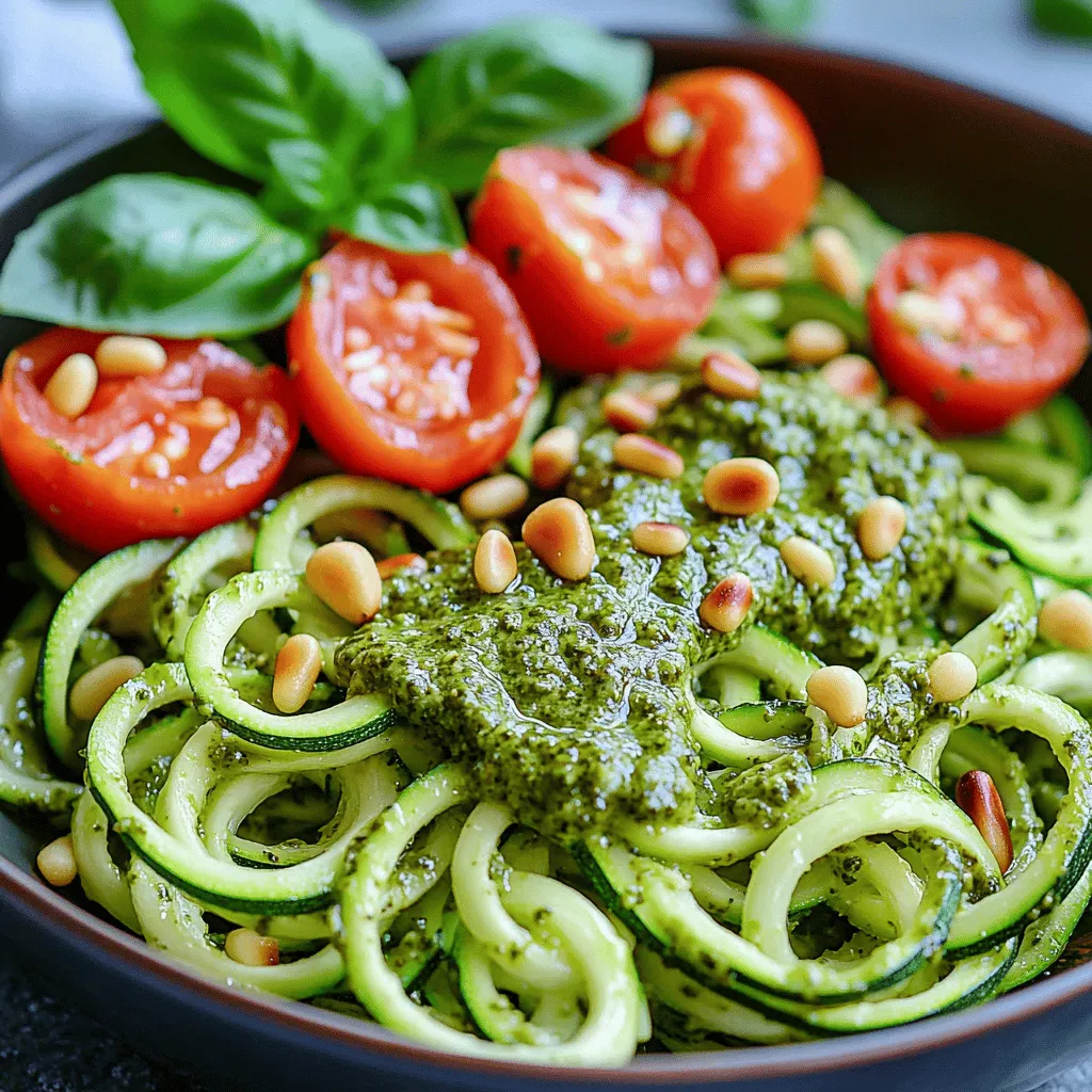 Zucchini Noodles with Pesto Flavorful Healthy Dish