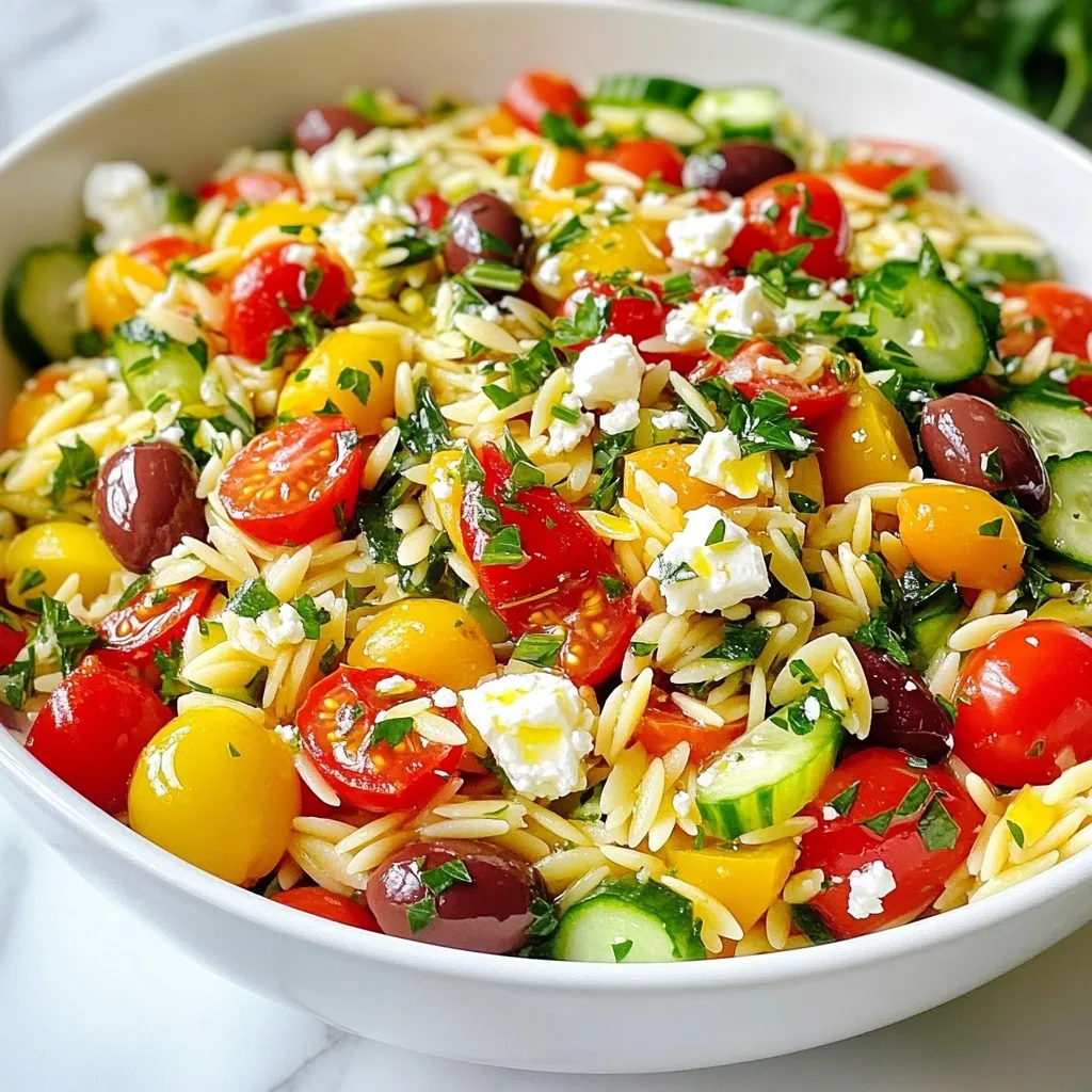 Greek Orzo Pasta Salad Fresh and Flavorful Side