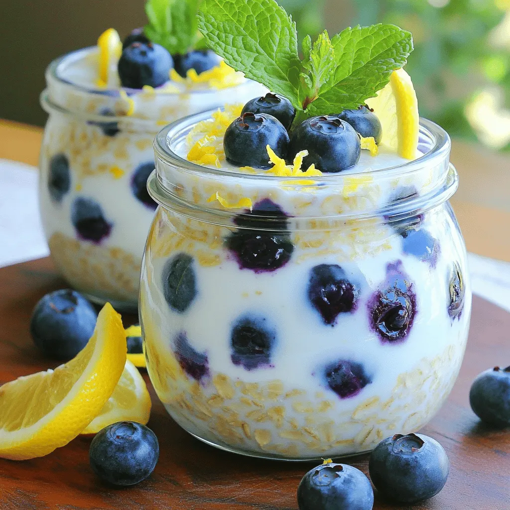 Delicious Blueberry Lemon Cheesecake Overnight Oats