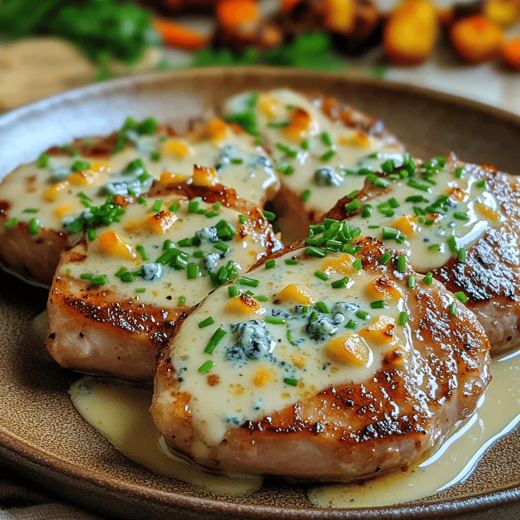 Savory Pork Medallions with Blue Cheese Sauce Recipe