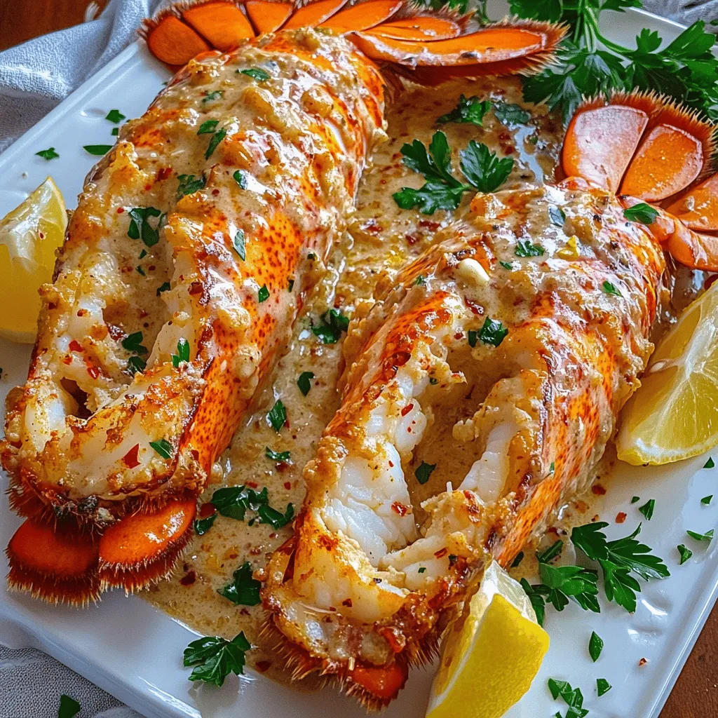 Garlic Parmesan Alfredo Lobster Tails: A Luxurious Seafood Delight