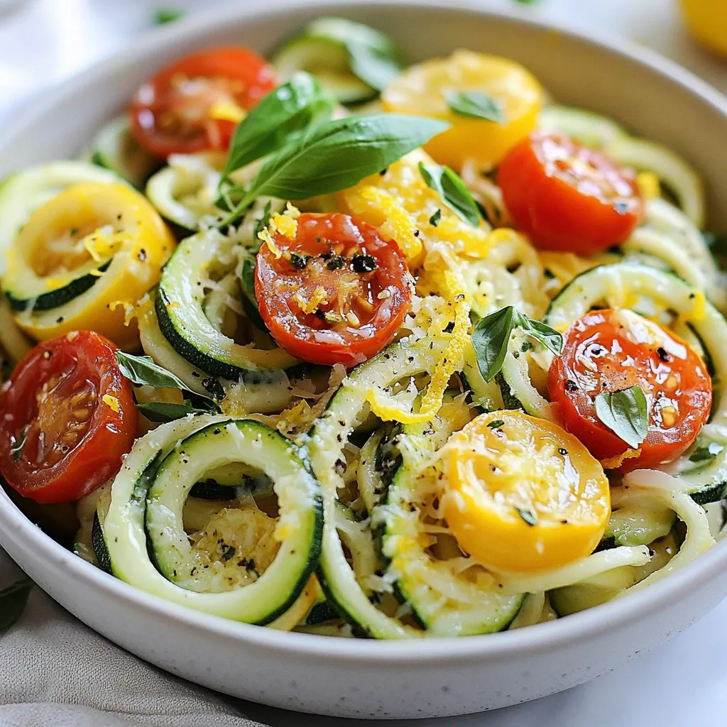 Lemon Parmesan Zucchini Pasta Fresh and Flavorful Dish