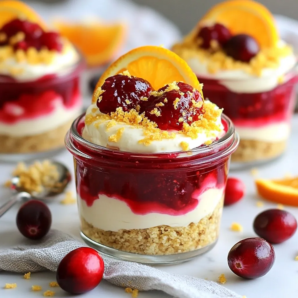 Cranberry Orange Cheesecake Dip Jars Delightful Treat