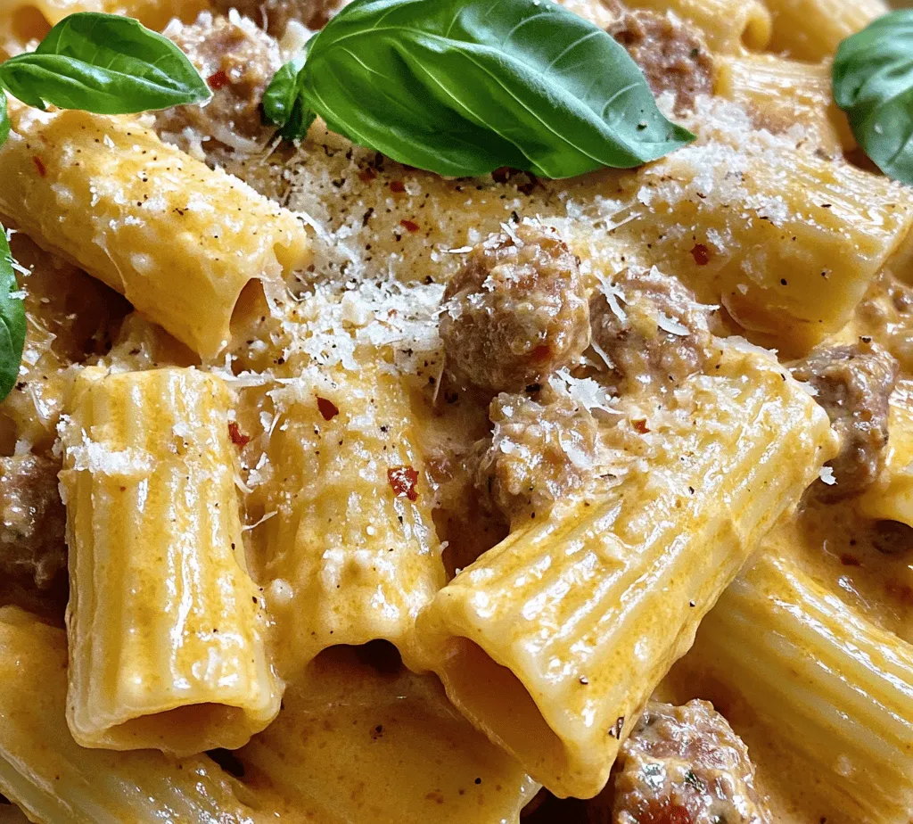 To create the perfect Creamy Sausage Rigatoni, understanding each ingredient