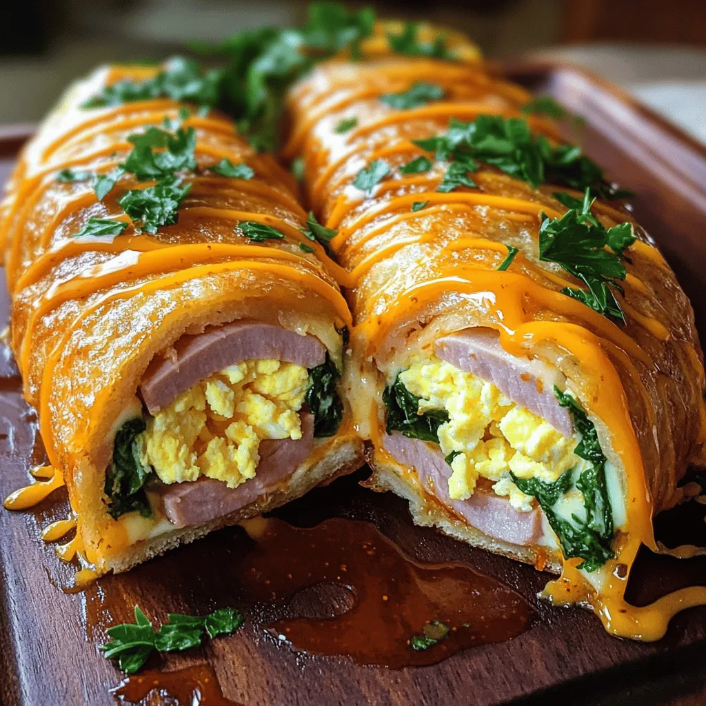Easy Ham Egg and Cheese Roll-Ups Simple Recipe