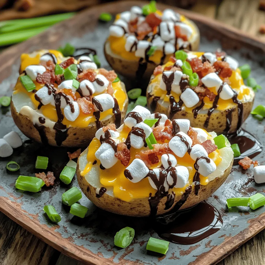 The Delicious Mississippi Mud Potatoes Recipe shines with simple yet flavorful ingredients. You start with russet potatoes, which bring a nice texture. Their fluffy inside is perfect for holding creamy goodness. Next, you mix sour cream and cream cheese. This combo makes the filling rich and smooth. You also add melted butter for a touch of warmth.