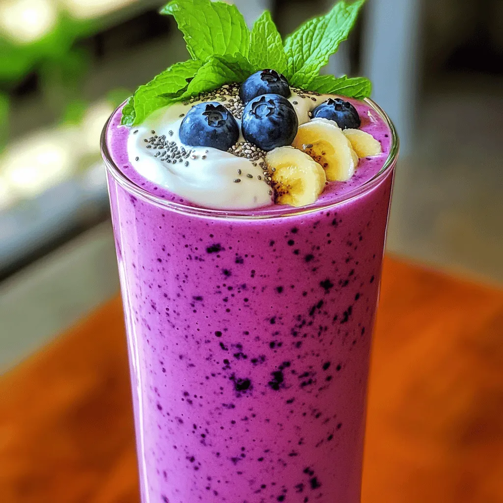 Coconut Blueberry Smoothie Refreshing and Nourishing Drink