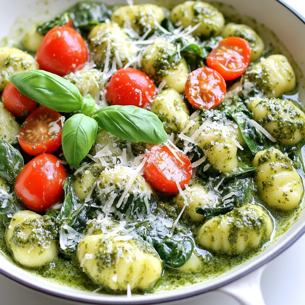 Minute Creamy Pesto Gnocchi Skillet Delight