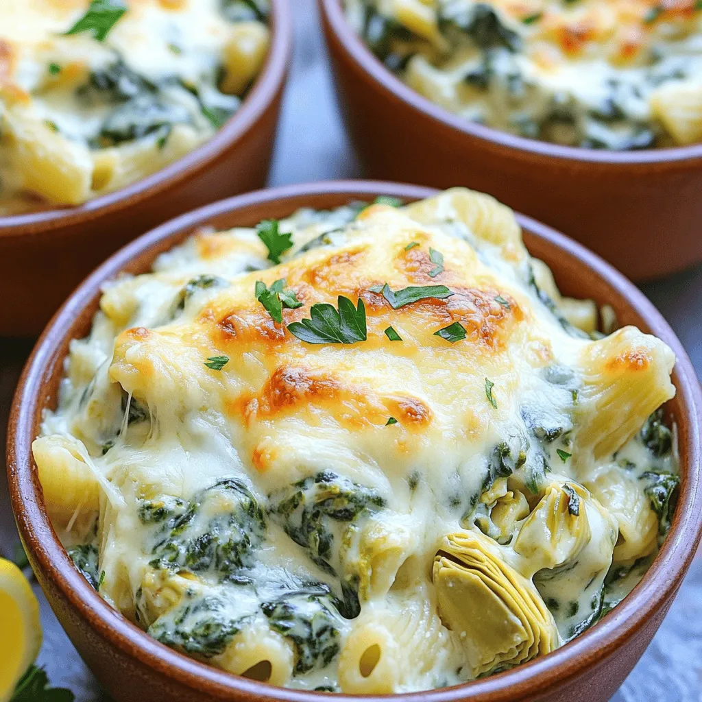 Creamy Spinach Artichoke Pasta Bake Flavorful Delight