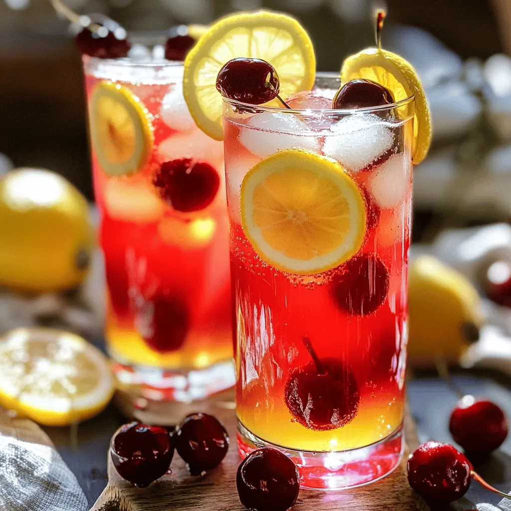 Cherry Lemonade Cooler Refreshing Summer Sip