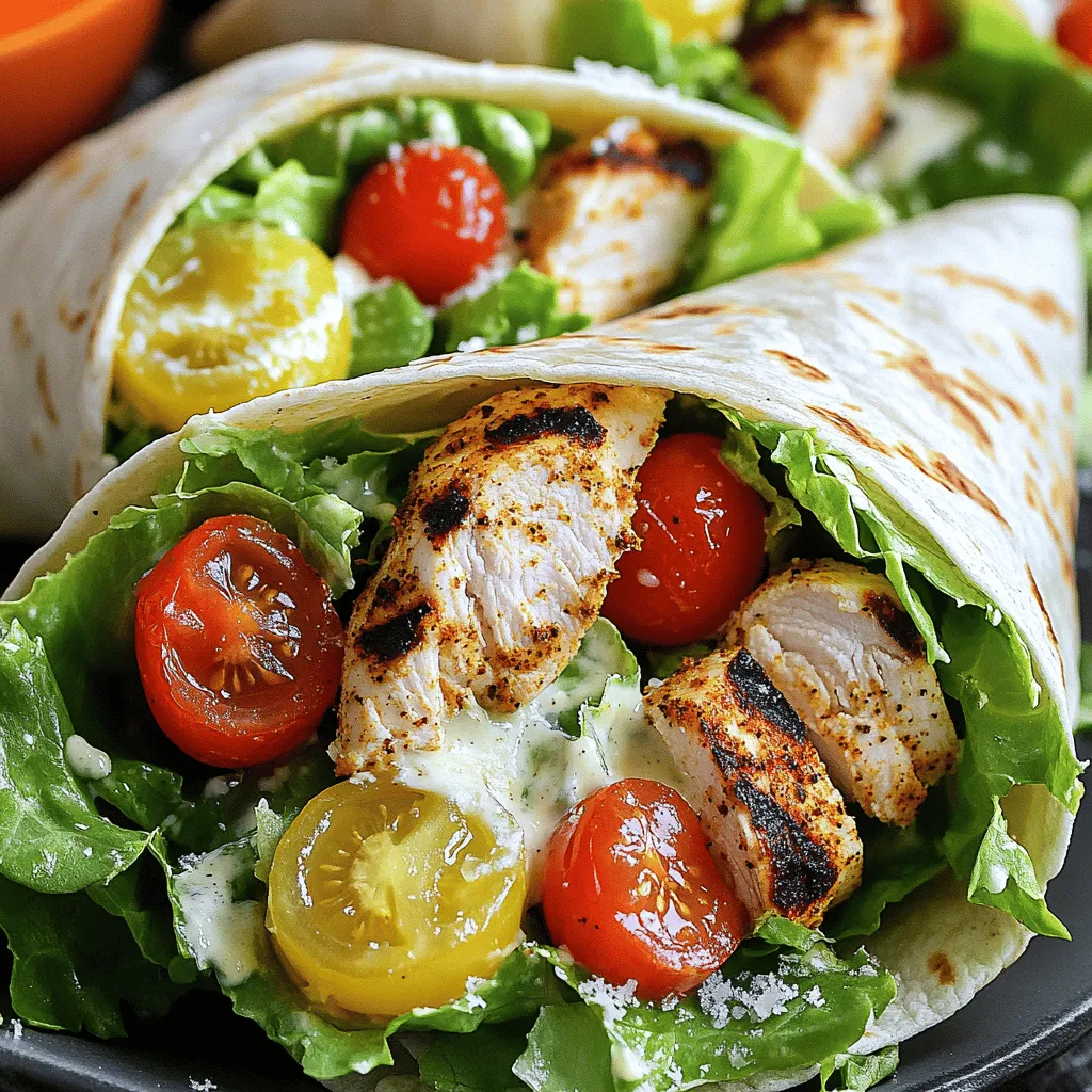Cajun Chicken Caesar Wraps Fresh and Flavorful Delight