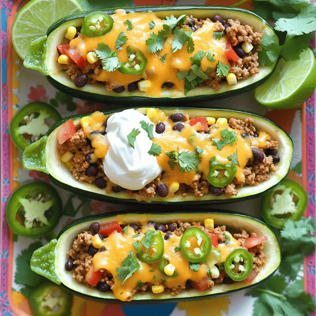 Loaded Taco Zucchini Boats Flavorful and Easy Meal