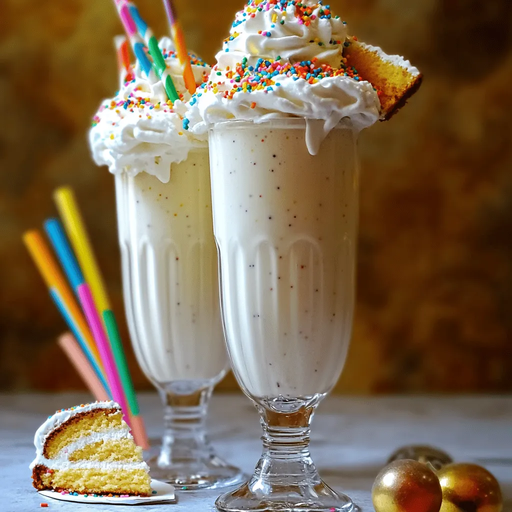 Cake Batter Milkshake Irresistible Fun and Flavor