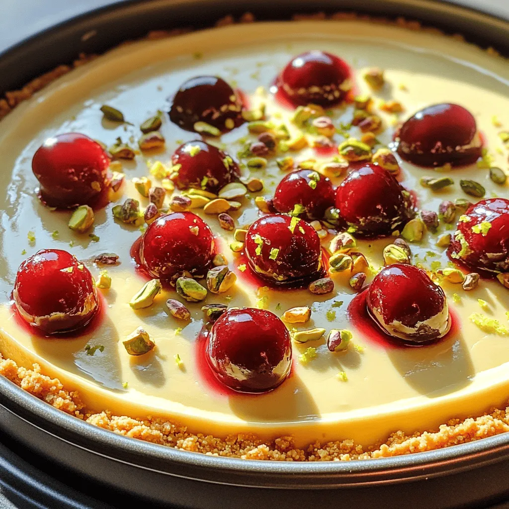 Lemon-Lime Cherry Pistachio Cheesecake Delight