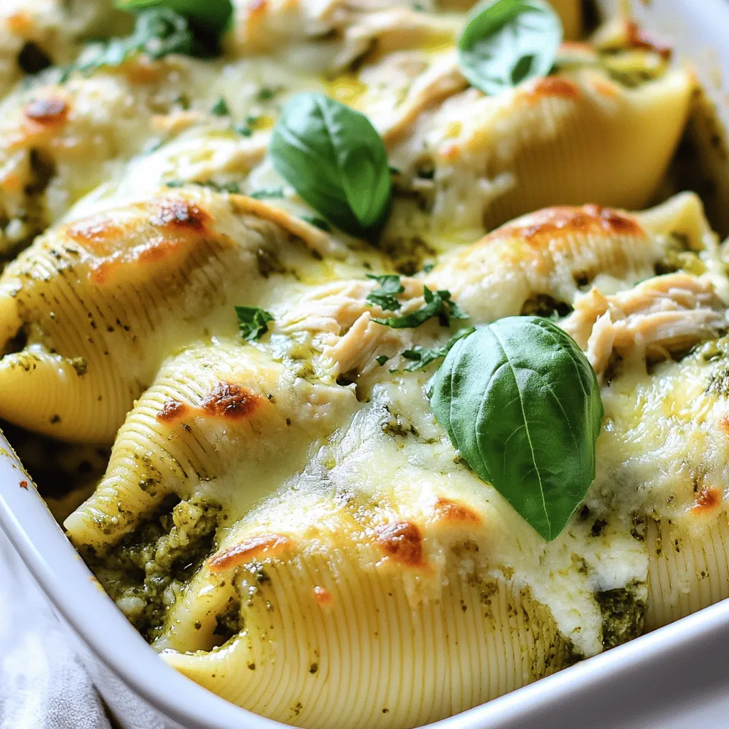 Creamy Pesto Chicken Stuffed Shells Delightful Meal