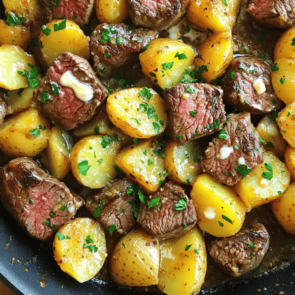 Garlic Butter Steak and Potato Skillet Delight