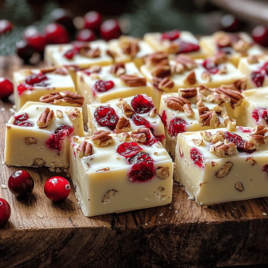 White Chocolate Cranberry Fudge Rich and Creamy Treat