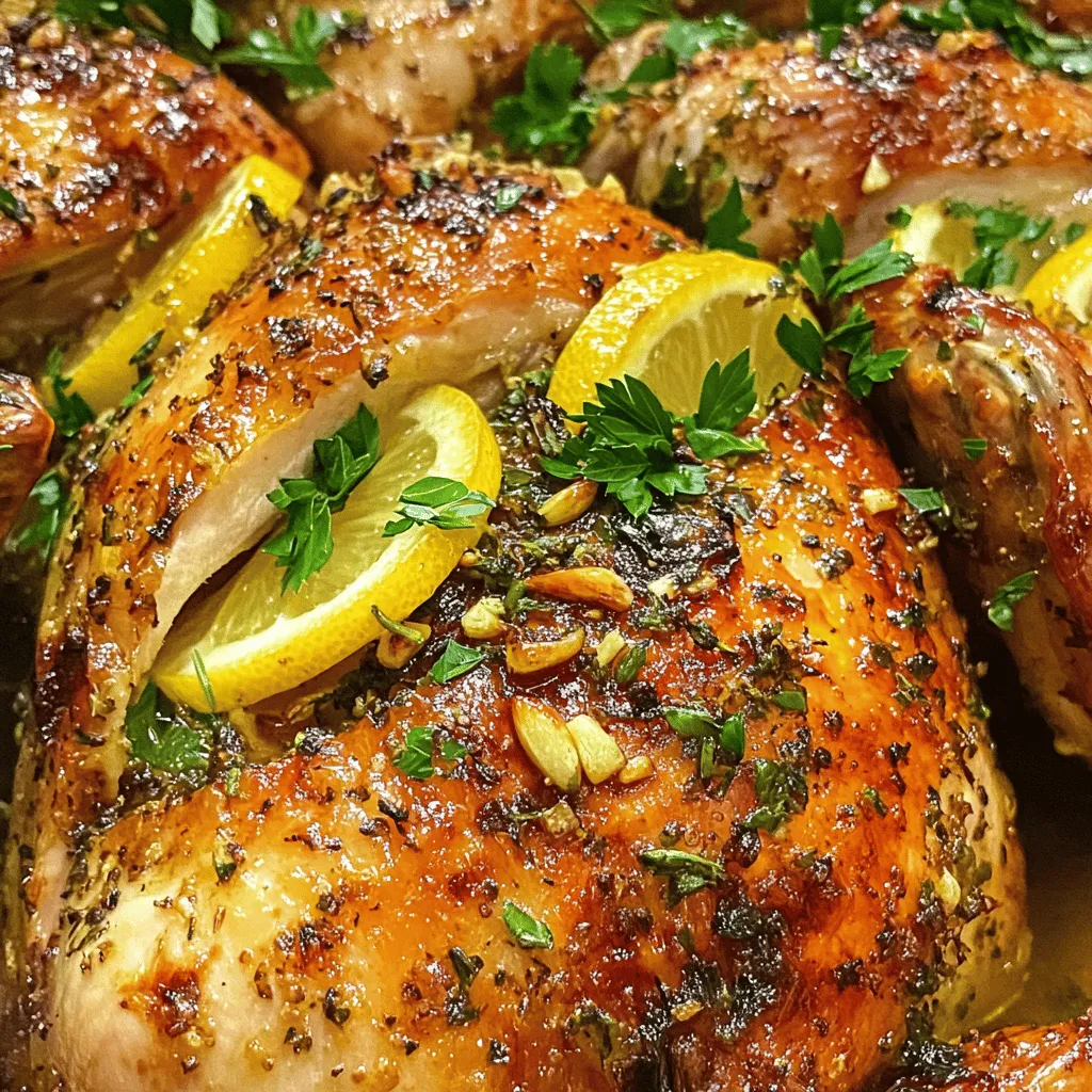 Lemon Garlic Roasted Chicken Juicy and Flavorful Dish